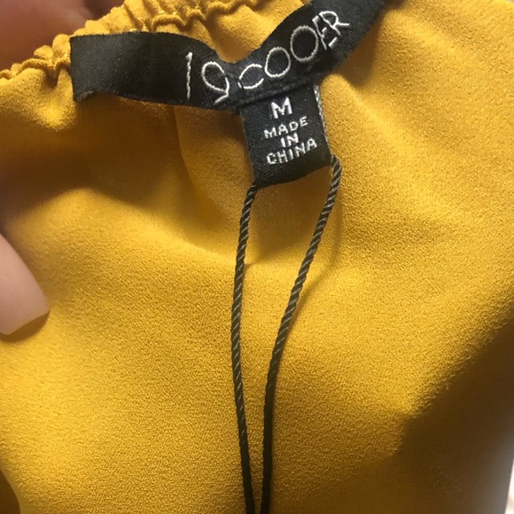 19 Cooper Mustard Yellow Ruffle Strap Tank Top - Picture 3 of 3